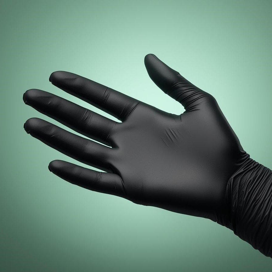 Black Nitrile Examination Gloves Powder-Free - Image 3