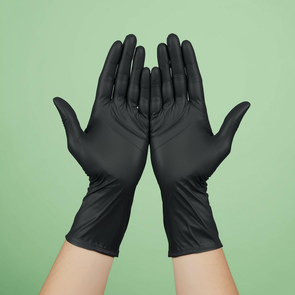 Black Nitrile Examination Gloves Powder-Free - Image 4