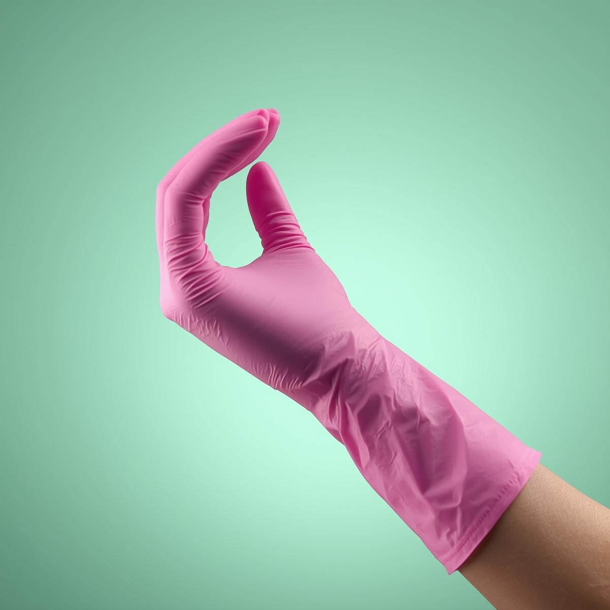 Pink Nitrile Examination Gloves Non-Sterile